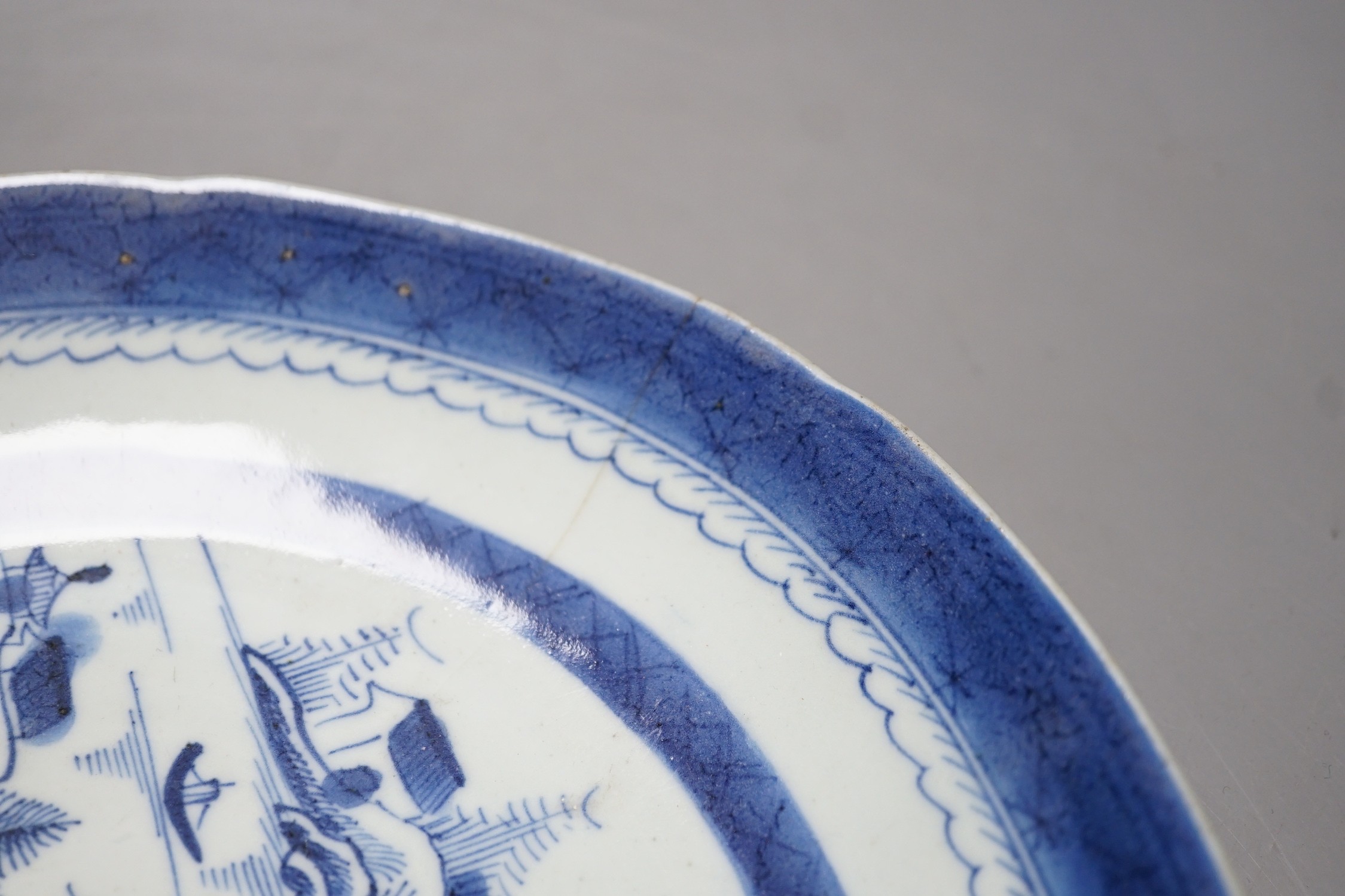 A group of assorted Chinese blue and white ceramics, 18th century and later